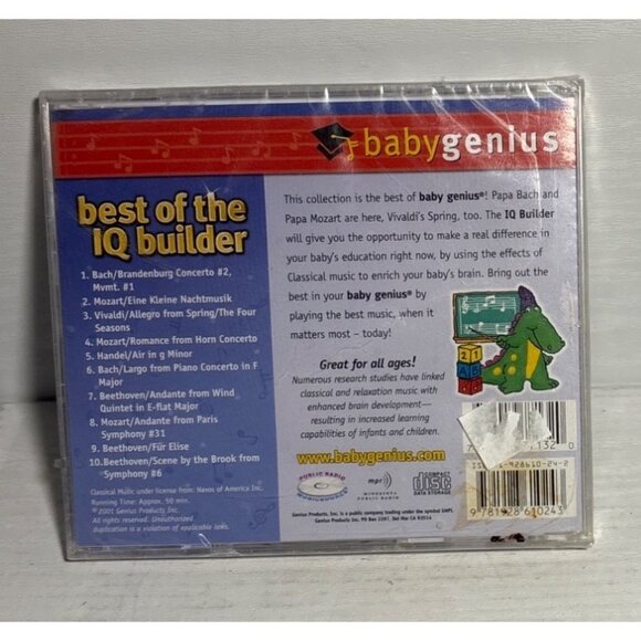 Baby Genius Best Of The IQ Builder Classical Music CD For Kids - Picture 2 of 4